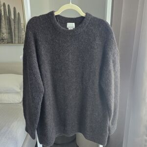 H&M Women's Oversized Espresso Brown Sweater, Size Medium